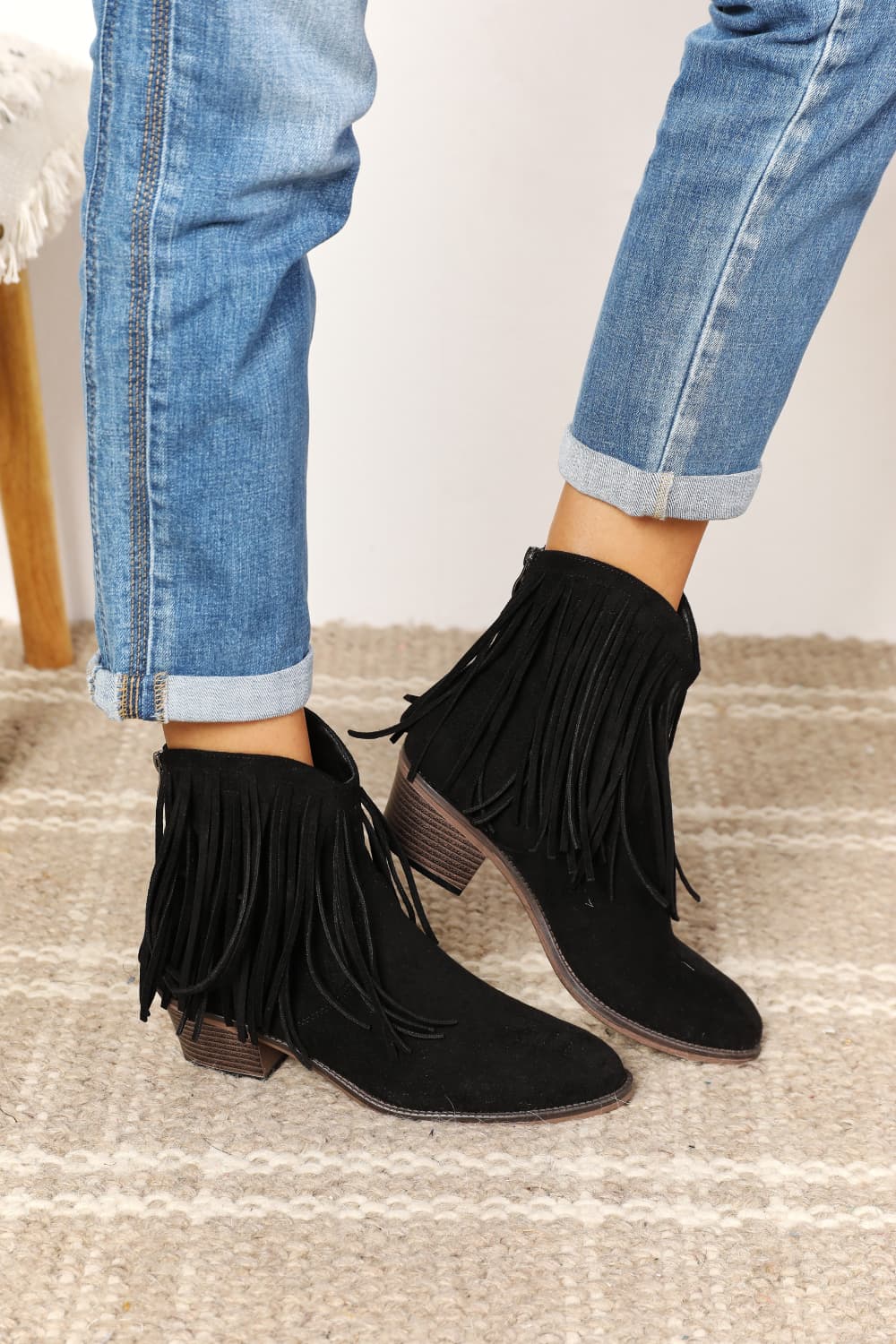 Legend Women's Fringe Cowboy Western Ankle Boots - Women Sandals by Trendsi | Available at Handbags Specialist Headquarter