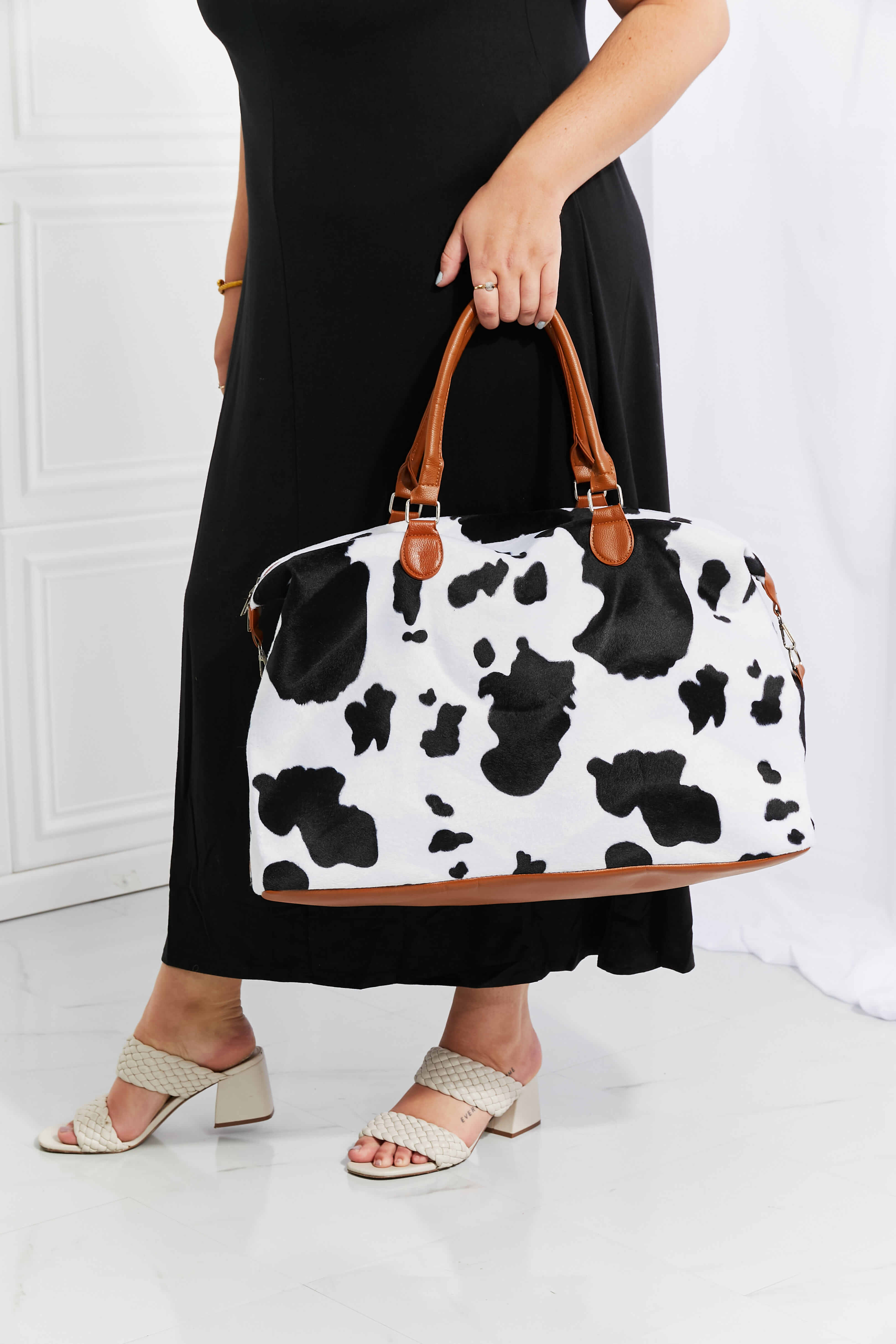 Animal Print Plush Weekender Bag - Weekender Bag by Trendsi | Available at Handbags Specialist Headquarter