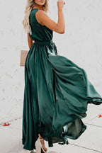 Surplice Tie Waist Maxi Dress - Maxi Dress by Trendsi | Available at Handbags Specialist Headquarter