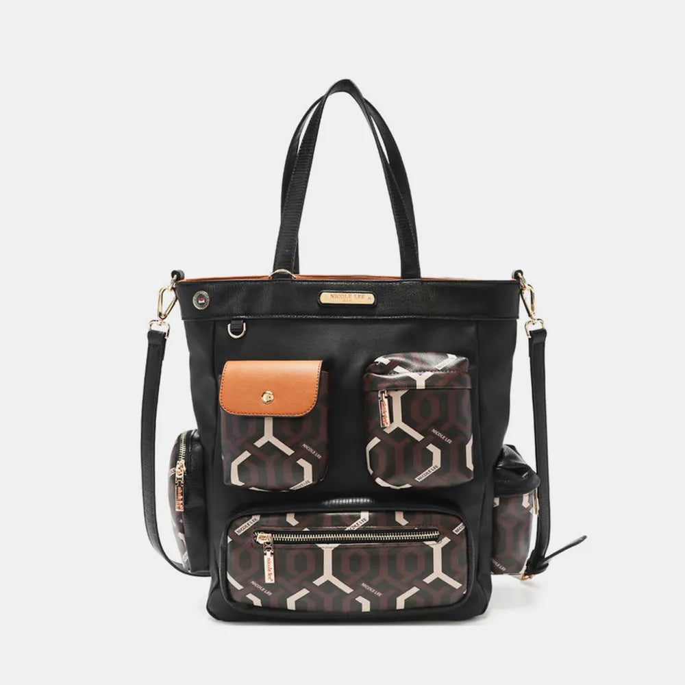 Nicole Lee USA Geometric Pattern Tote Bag - Tote Bag by Trendsi | Available at Handbags Specialist Headquarter