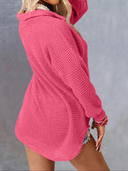 Waffle Knit Button-Down Shirt - Tops by Trendsi | Available at Handbags Specialist Headquarter