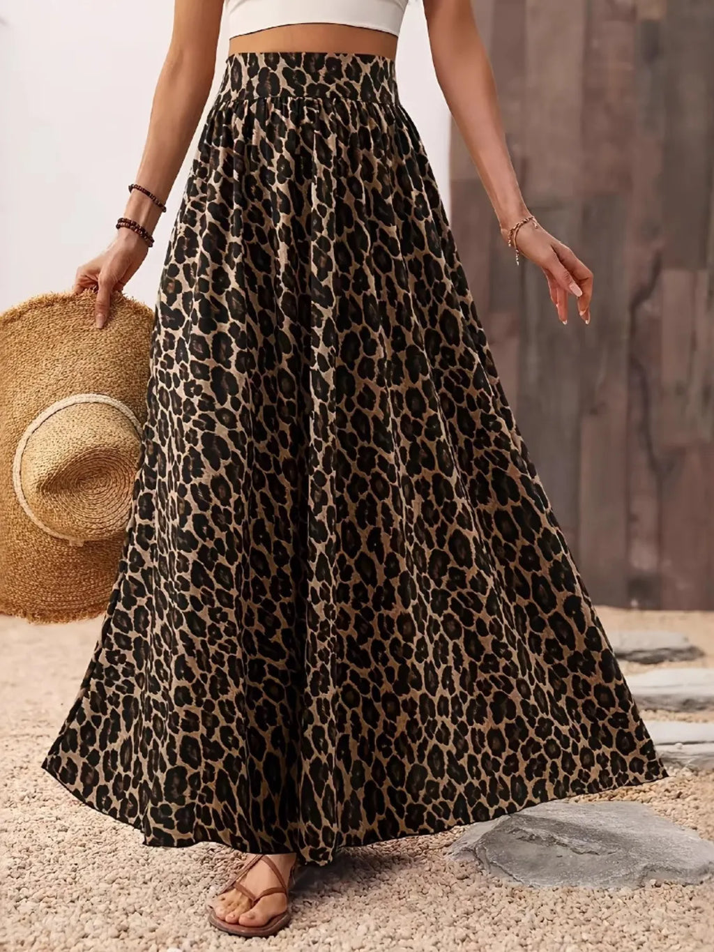 Leopard Maxi Skirt - Skirts by Trendsi | Available at Handbags Specialist Headquarter