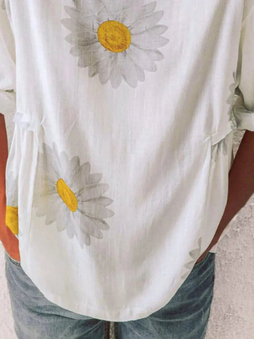 Full Size Flower Round Neck Half Sleeve T-Shirt Plus Size - Women Plus Size by Trendsi | Available at Handbags Specialist Headquarter