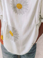 Full Size Flower Round Neck Half Sleeve T-Shirt Plus Size - Women Plus Size by Trendsi | Available at Handbags Specialist Headquarter