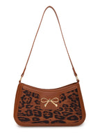Bow Leopard PU Leather Handbag - handbags by Trendsi | Available at Handbags Specialist Headquarter