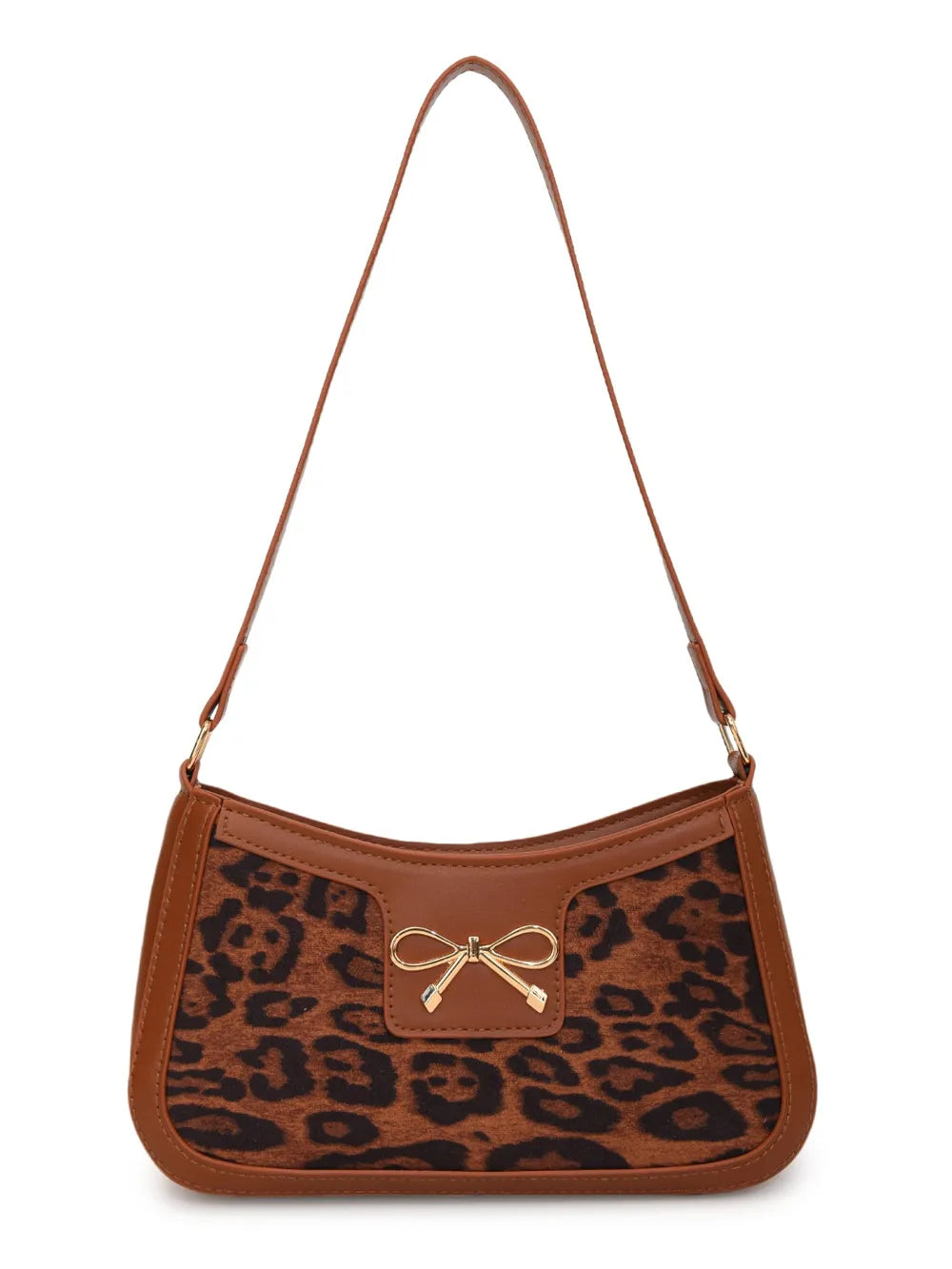 Bow Leopard PU Leather Handbag - handbags by Trendsi | Available at Handbags Specialist Headquarter