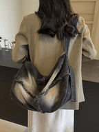 Raw Hem Gradient Crossbody Bag - Handbags by Trendsi | Available at Handbags Specialist Headquarter