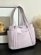 Oxford Cloth Tote Bag with Zipper - Tote Bag by Trendsi | Available at Handbags Specialist Headquarter
