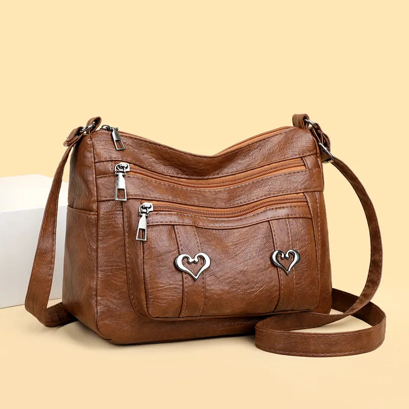 PU Leather Multi-Pockets Crossbody Bag - Crossbody Bag by Trendsi | Available at Handbags Specialist Headquarter