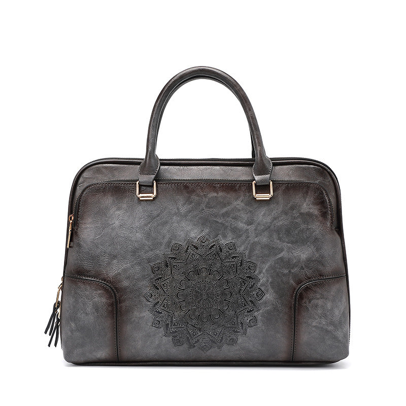 Heritage Elegance: Vintage Embossed Tote - Tote Bag by Trendsi | Available at Handbags Specialist Headquarter