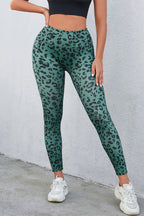 Leopard Print Wide Waistband Leggings - Leggings by Trendsi | Available at Handbags Specialist Headquarter