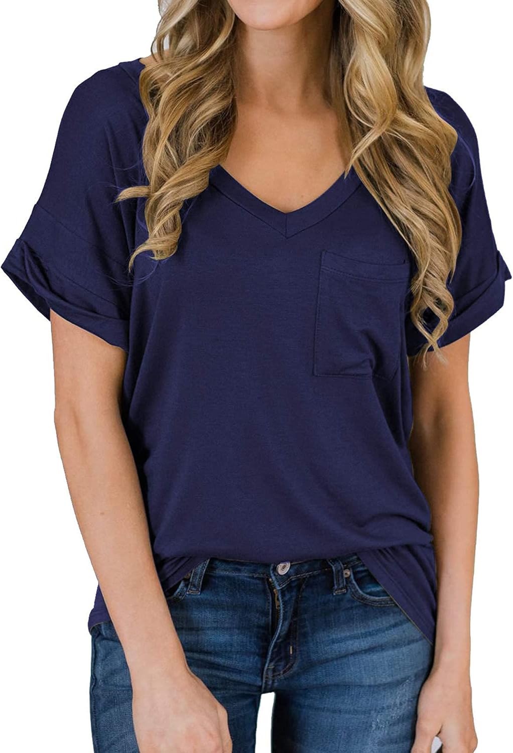 Best Casual V-neck tee for women 2025 - Women Tops by Handbags Specialist Headquarter | Available at Handbags Specialist Headquarter