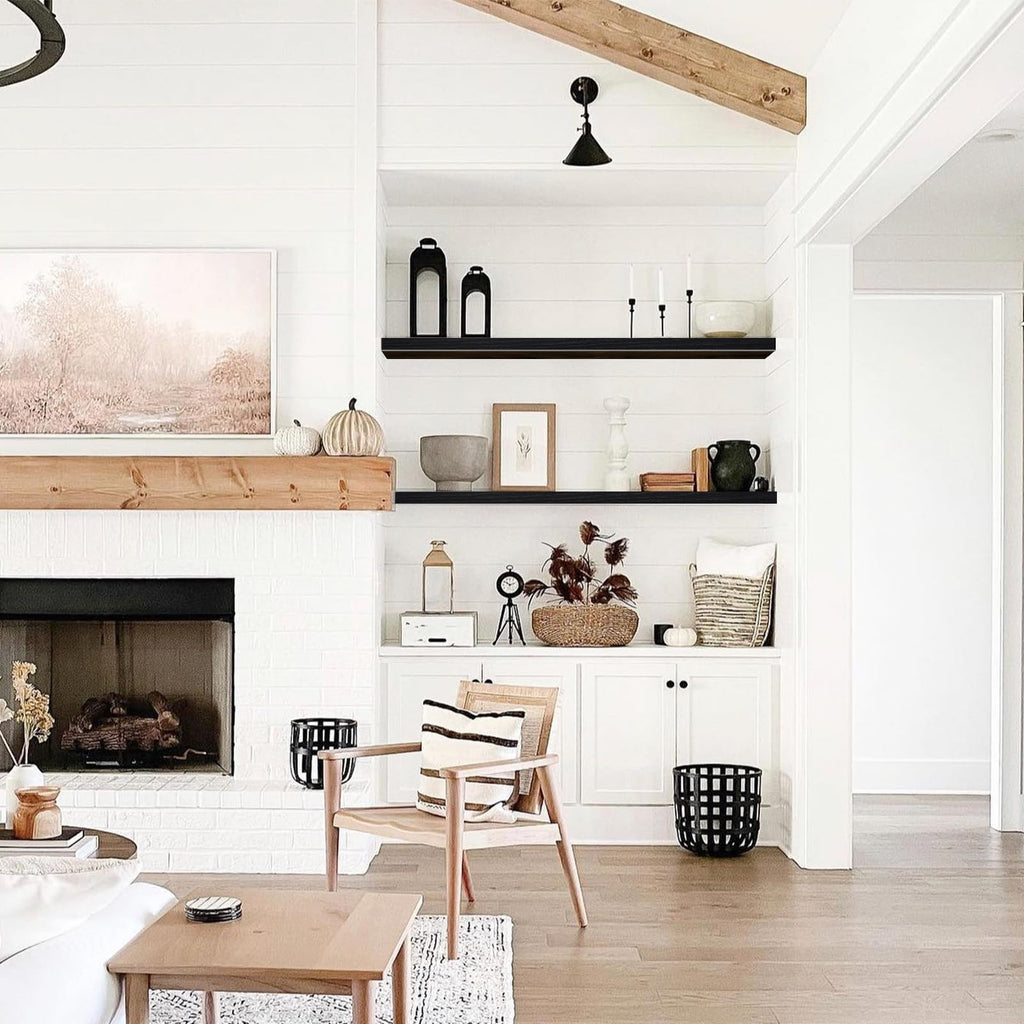 Rustic Farmhouse Shelves (008-40BN) - Decor by Handbags Specialist Headquarter | Available at Handbags Specialist Headquarter