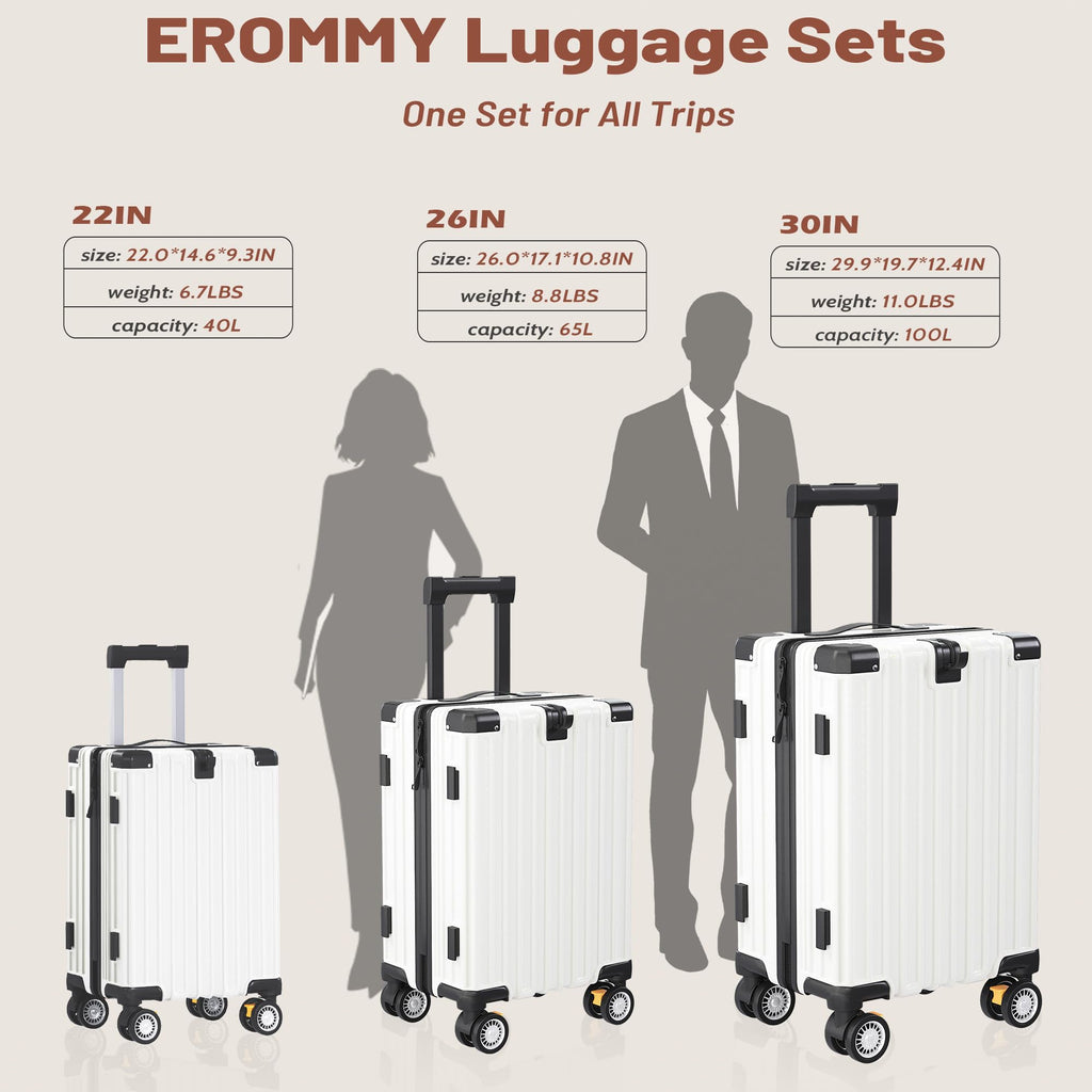 JetGlide 3pc Spinner: Expandable Hardshell Luggage - Travel Sets by Handbags Specialist Headquarter | Available at Handbags Specialist Headquarter