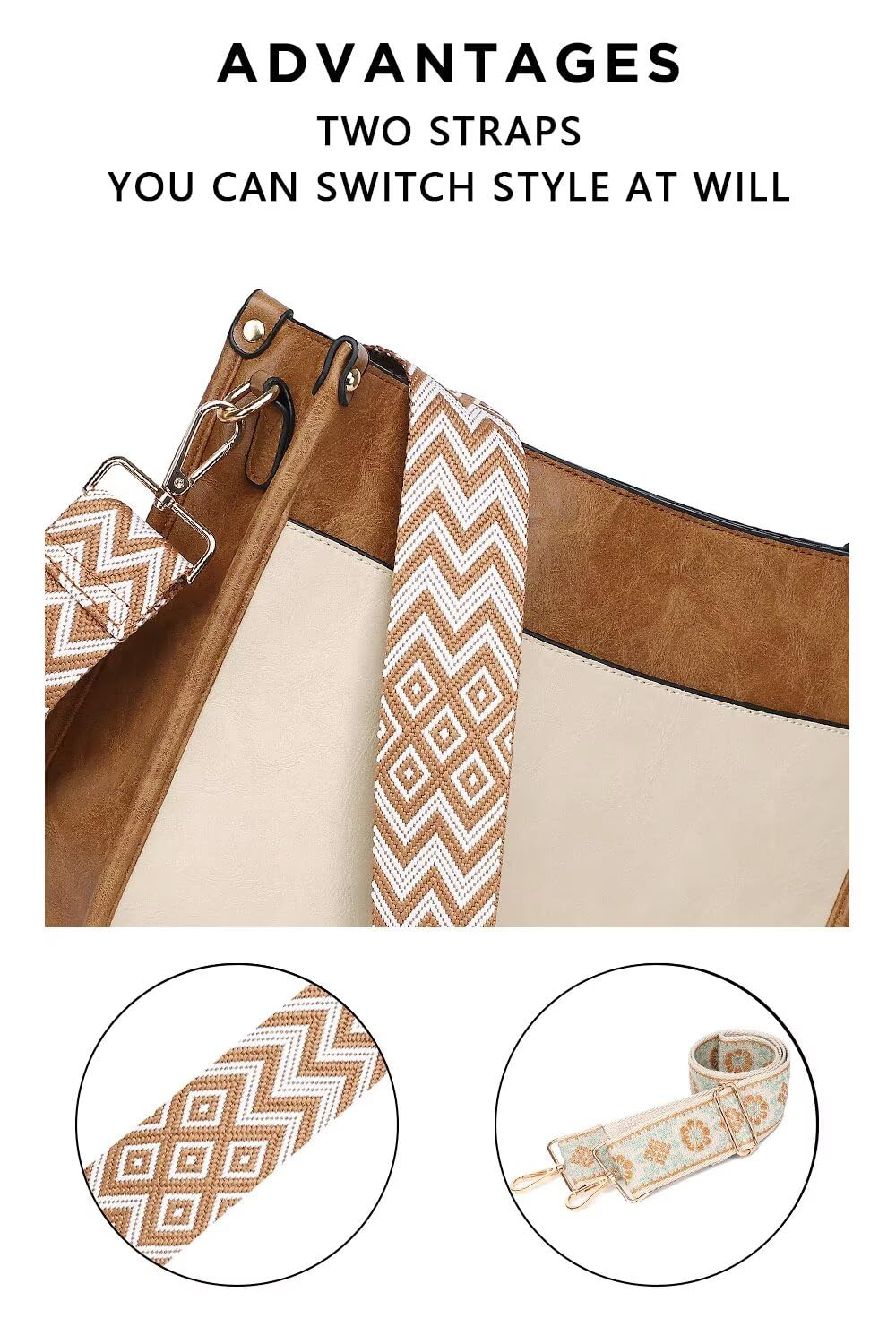 AUYOCO Chic Vegan Leather Crossbody Bag with Strap -  by Handbags Specialist Headquarter | Available at Handbags Specialist Headquarter