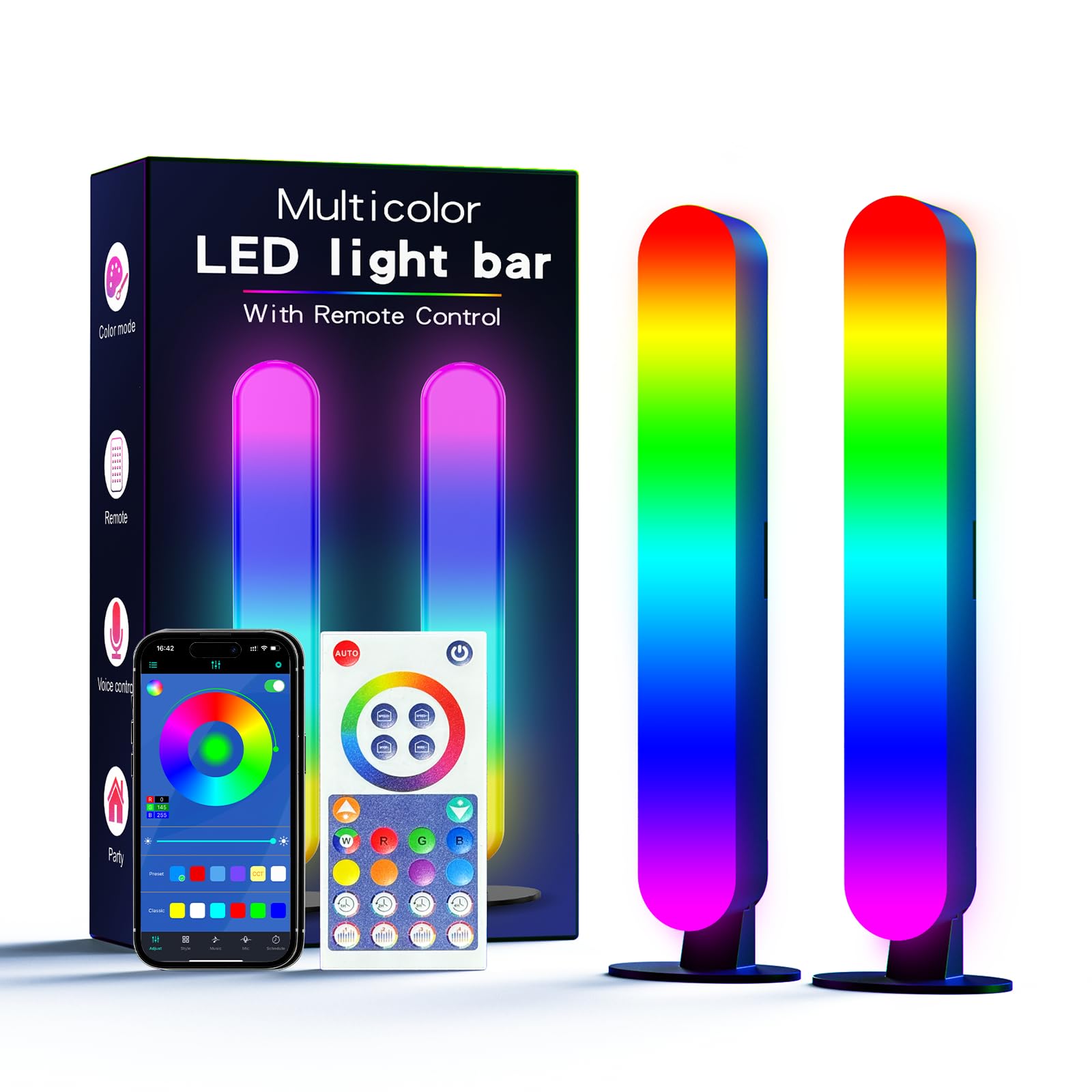 SyncGlow RGB LED Light Bar with Remote & Modes - Gaming Accessories by Handbags Specialist Headquarter | Available at Handbags Specialist Headquarter