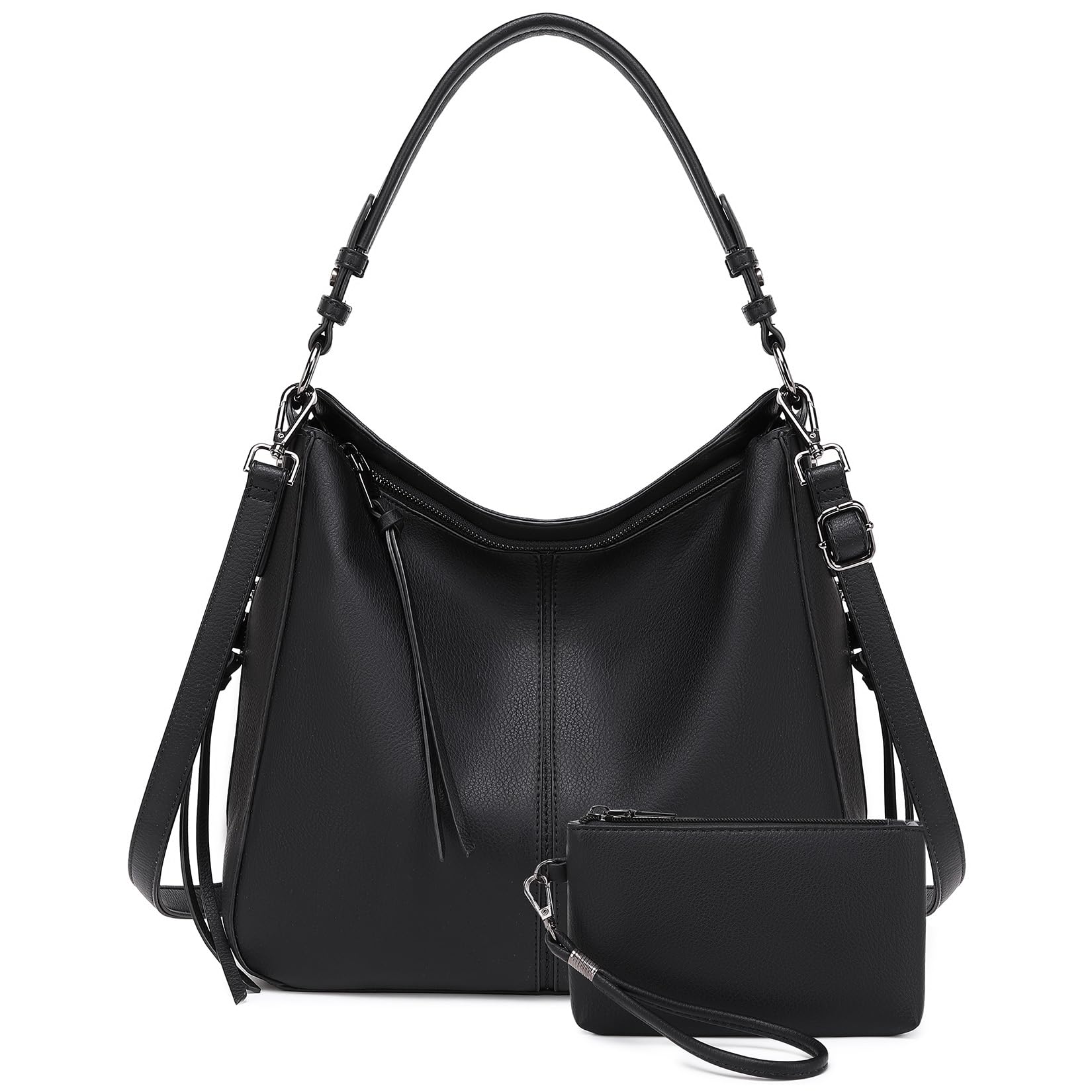 Lapsting Boho Faux Leather Hobo Shoulder Bag