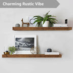 Rustic Farmhouse Shelves (008-40BN) - Decor by Handbags Specialist Headquarter | Available at Handbags Specialist Headquarter