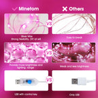 Minetom 300 LED Dimmable Fairy Curtain Lights - Decor by Handbags Specialist Headquarter | Available at Handbags Specialist Headquarter