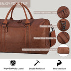 Seyfocnia Oversized Waterproof Leather Duffle Bag