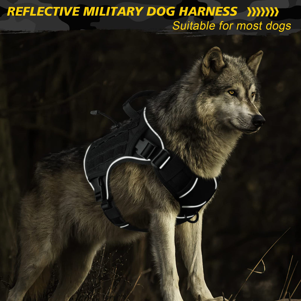 GuardianGrip Tactical Dog Vest - Large, Reflective, Green -  by Handbags Specialist Headquarter | Available at Handbags Specialist Headquarter