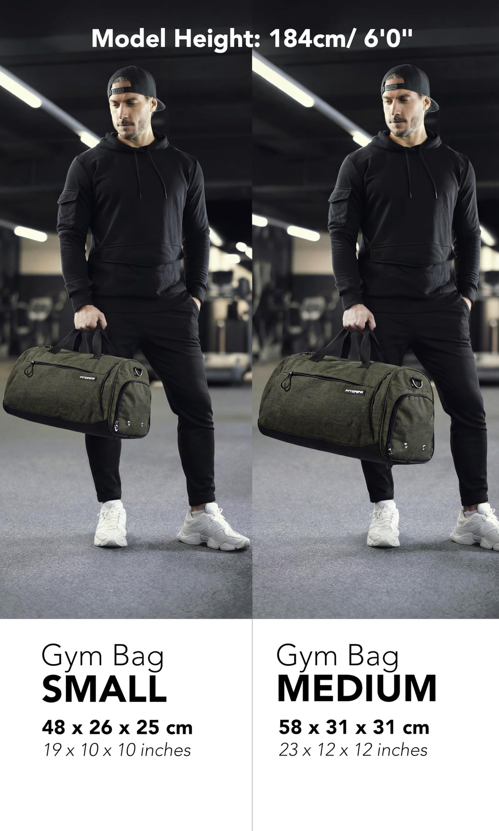 Fitgriff® Gym Bag with Shoe & Wet Compartment