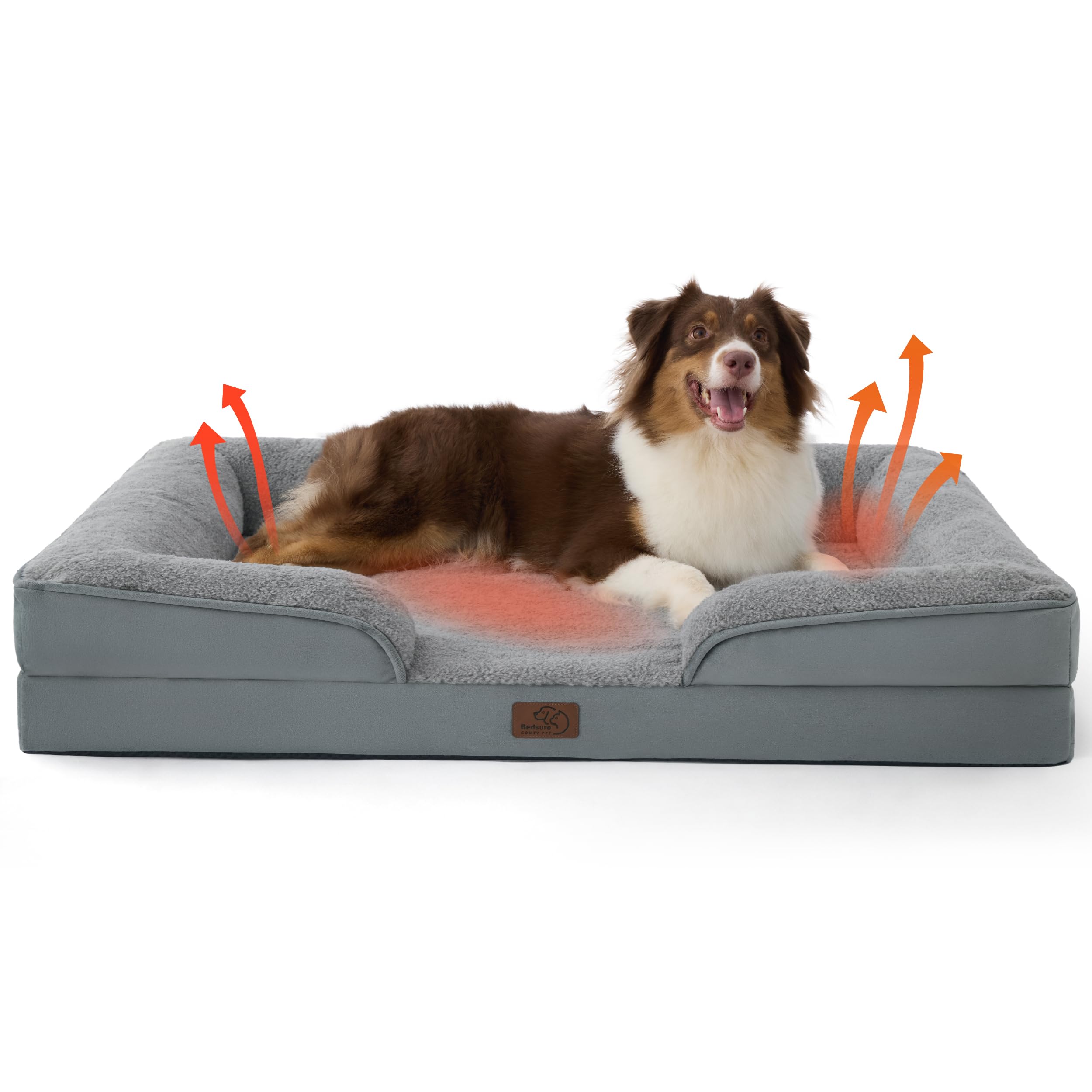 ComfyPaws Orthopedic Washable Dog Sofa - Large, Grey -  by Handbags Specialist Headquarter | Available at Handbags Specialist Headquarter