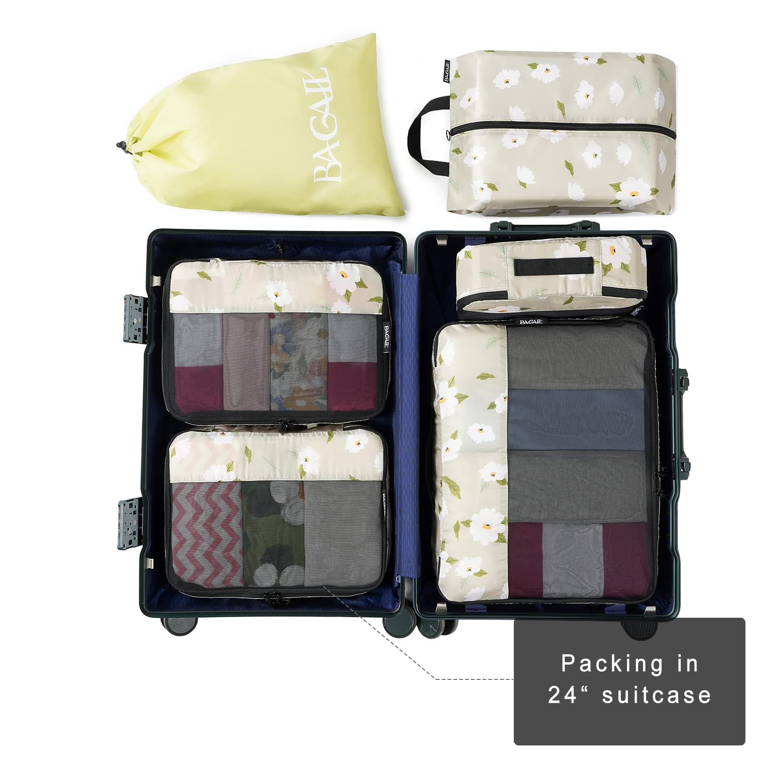 BAGAIL Travel Cubes: 8/9 Set Packing Organizers -  by Handbags Specialist Headquarter | Available at Handbags Specialist Headquarter