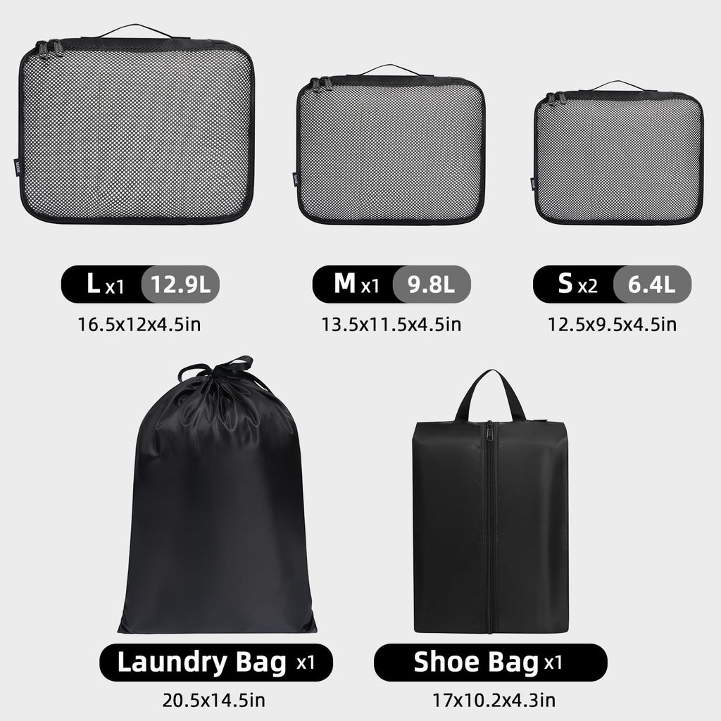 TravelMate 8-Piece Packing Cubes - Luggage Travel Bags by Handbags Specialist Headquarter | Available at Handbags Specialist Headquarter