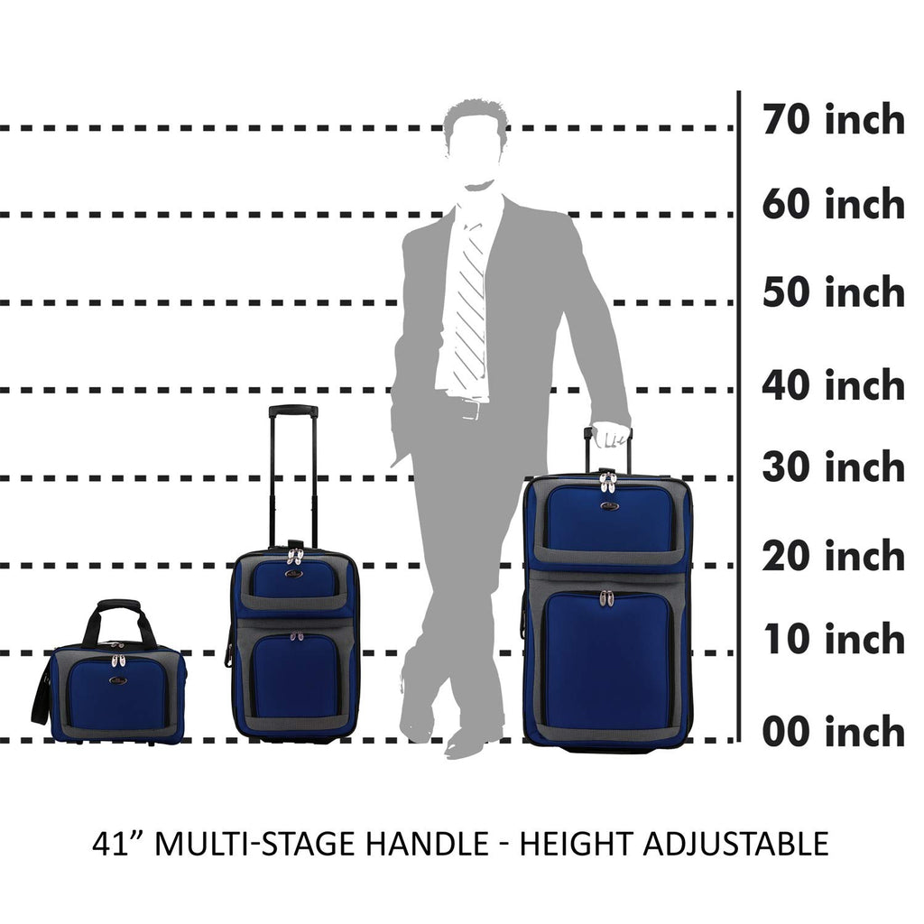 U.S. Traveler New Yorker Expandable Luggage Set -  by Handbags Specialist Headquarter | Available at Handbags Specialist Headquarter