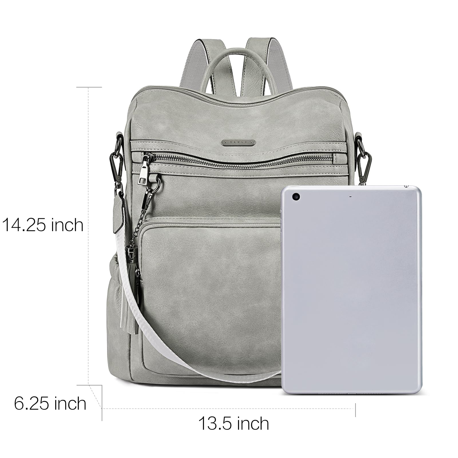 DUO-TONE Luxe Women's Leather Travel Backpack - Backpack Bags by Handbags Specialist Headquarter | Available at Handbags Specialist Headquarter