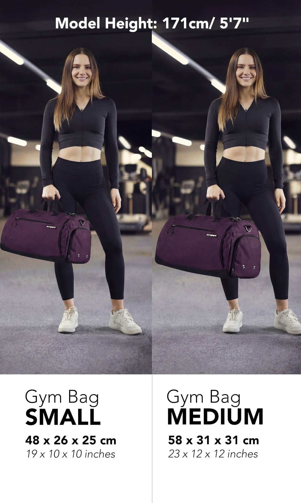 Fitgriff® Gym Bag with Shoe & Wet Compartment