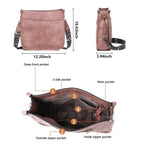 AUYOCO Chic Vegan Leather Crossbody Bag with Strap -  by Handbags Specialist Headquarter | Available at Handbags Specialist Headquarter