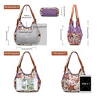 Worldlyda Women Canvas Embroidered Hobo Tote Bag