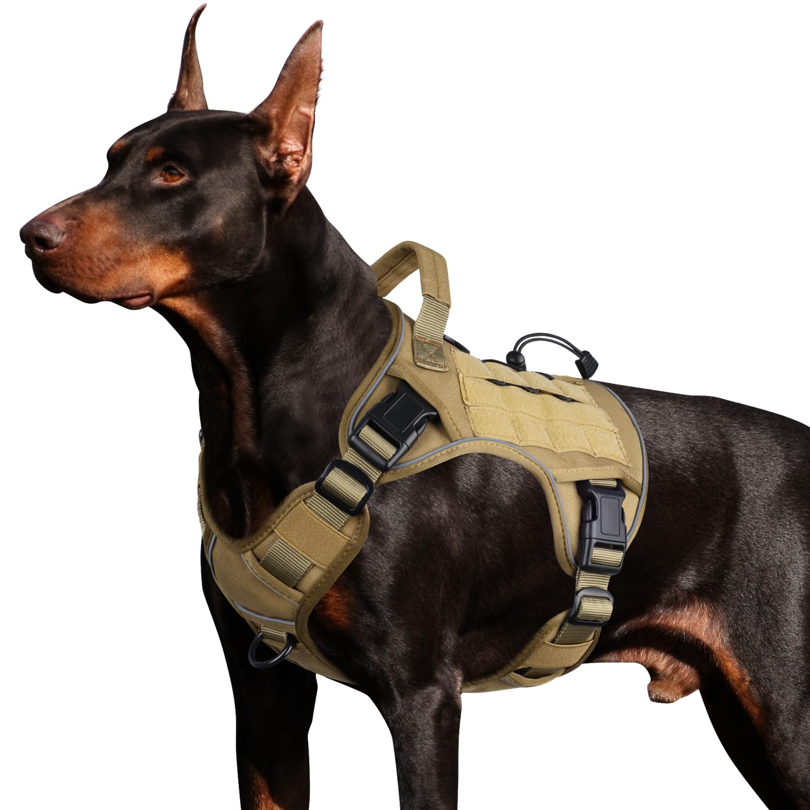 GuardianGrip Tactical Dog Vest - Large, Reflective, Green -  by Handbags Specialist Headquarter | Available at Handbags Specialist Headquarter