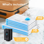 Vacuum Space Saver Bags - 6 Pack Travel Combo -  by Handbags Specialist Headquarter | Available at Handbags Specialist Headquarter