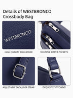 WestBronco ZipSatchel: Women's Medium Crossbody Bag - Handbags by Handbags Specialist Headquarter | Available at Handbags Specialist Headquarter