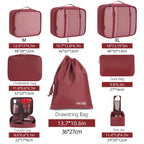 TravelMate 8-Piece Packing Cubes - Luggage Travel Bags by Handbags Specialist Headquarter | Available at Handbags Specialist Headquarter
