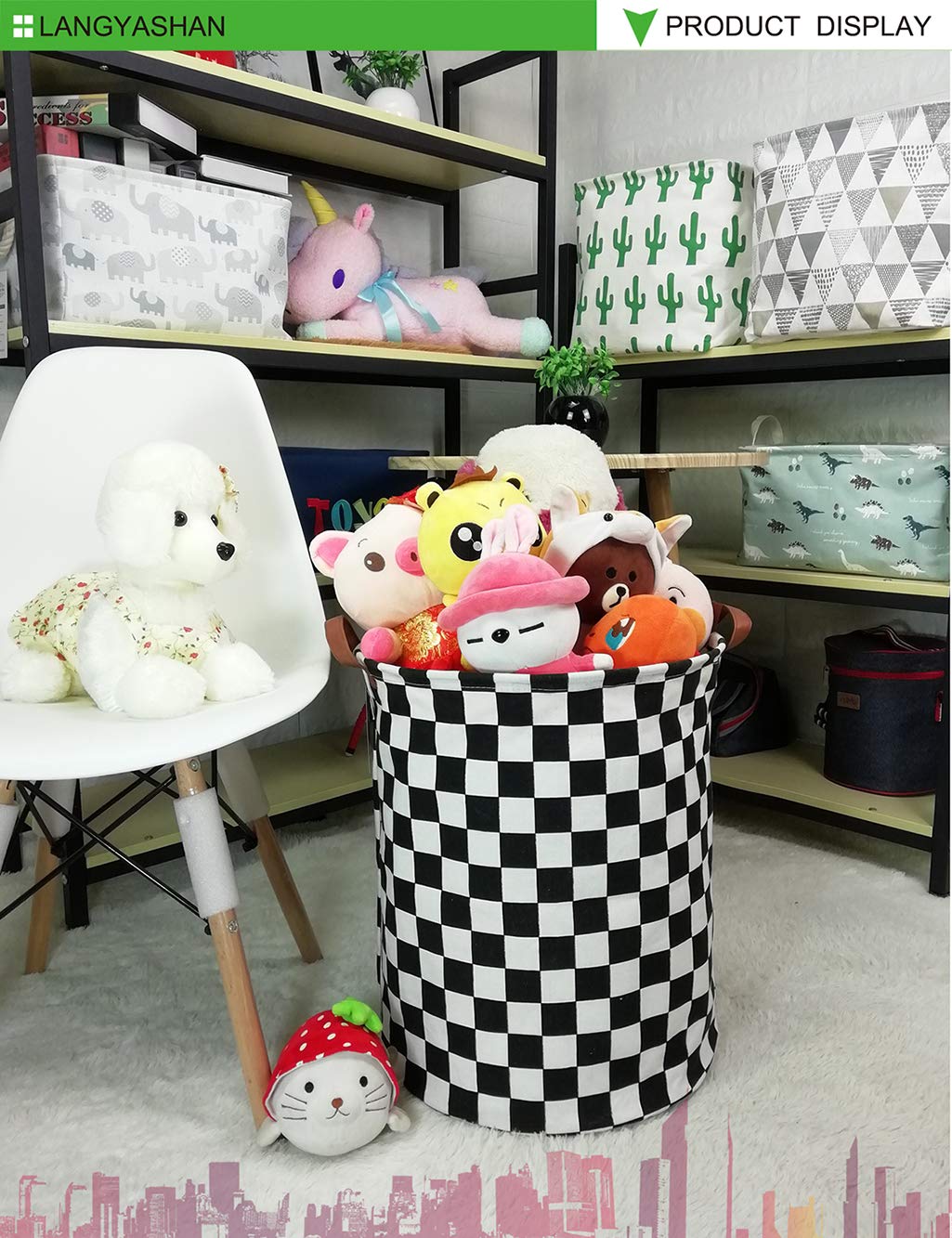 Collapsible Canvas Hamper by LANGYASHAN - Laundry Baskets by Handbags Specialist Headquarter | Available at Handbags Specialist Headquarter