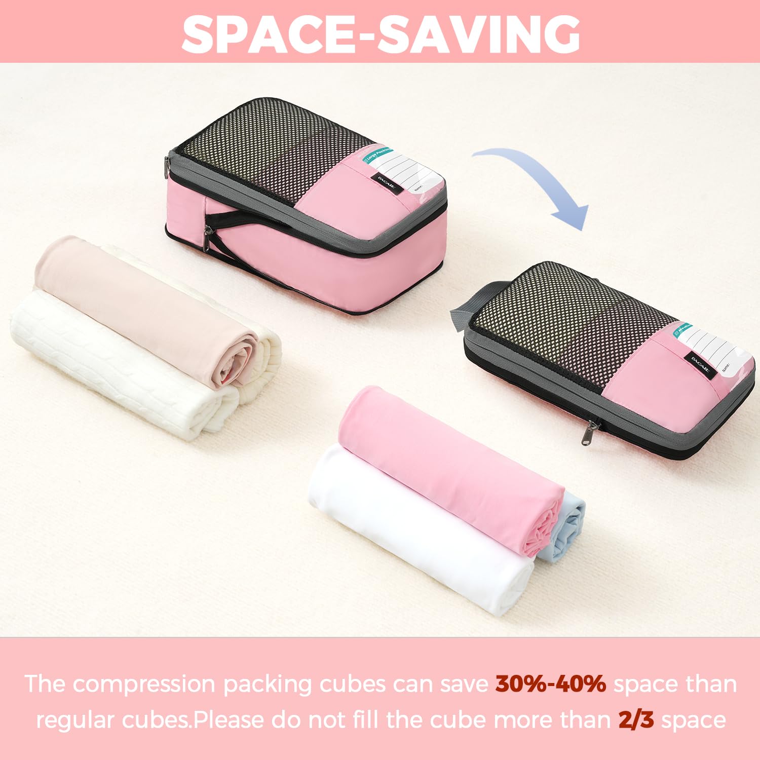 BAGAIL Expandable Travel Compression Cubes Set -  by Handbags Specialist Headquarter | Available at Handbags Specialist Headquarter