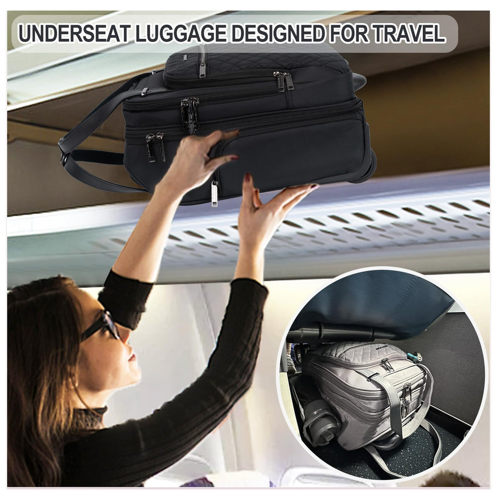EMPSIGN 16 Wheeled Underseat Travel Bag -  by Handbags Specialist Headquarter | Available at Handbags Specialist Headquarter