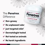 Penetrex cream jar highlighting non-greasy, odor-free joint and muscle relief in a clean white container. - Penetrex Cream Duo Pack - 2oz & 4oz Jars - 4 Ounce (Pack of 1) - Handbags Specialist Headquarter