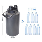 HydraGuard 128oz: Dual-Vacuum Stainless Water Jug - Water Bottles by Handbags Specialist Headquarter | Available at Handbags Specialist Headquarter