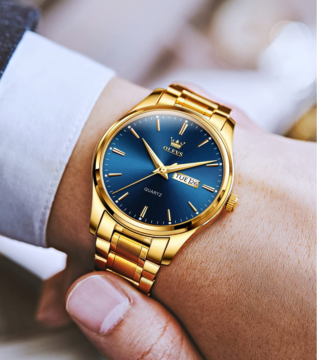 EclipseTime: Luminous Men's Luxury Chrono Watch