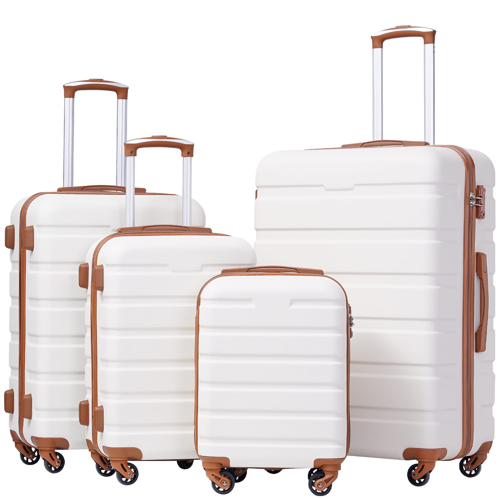 Coolife 3-Piece Hardshell Luggage Set - Navy