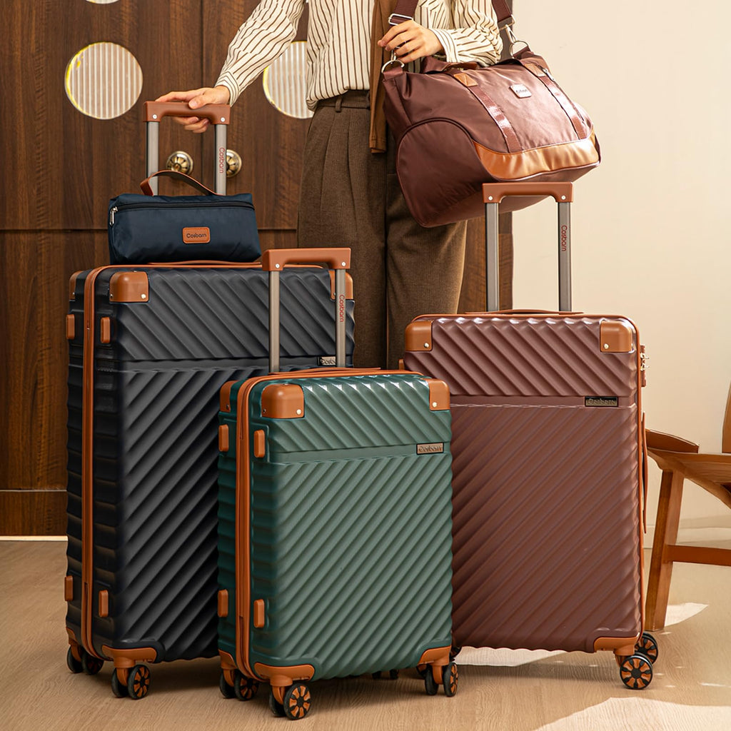 Cosbarn 5-Piece Hardshell Luggage Set - Dark Blue