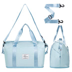 Pink Expandable Travel Duffel with Wet Pocket -  by Handbags Specialist Headquarter | Available at Handbags Specialist Headquarter