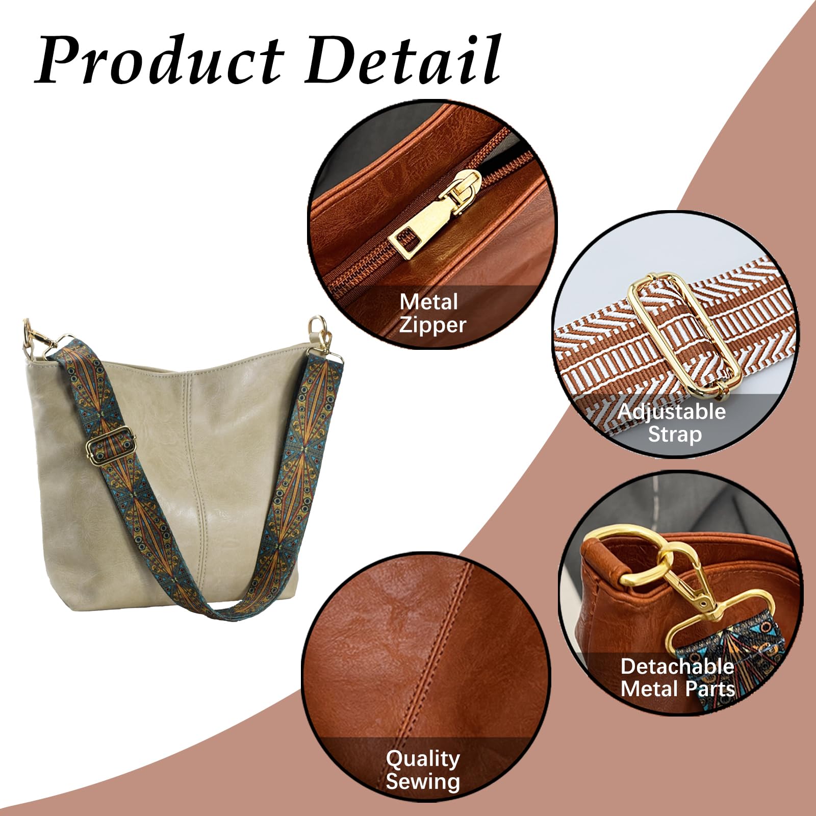 ChicHobo Vegan Leather Crossbody Bag with Strap -  by Handbags Specialist Headquarter | Available at Handbags Specialist Headquarter