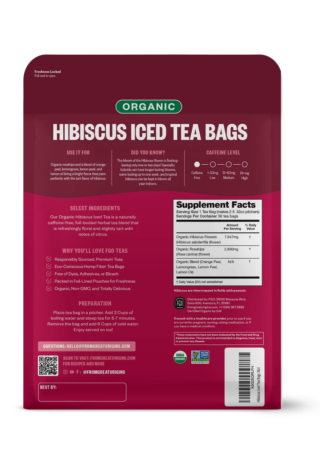 ElderZen Organic Tea - Caffeine-Free Eco Bags -  by Handbags Specialist Headquarter | Available at Handbags Specialist Headquarter