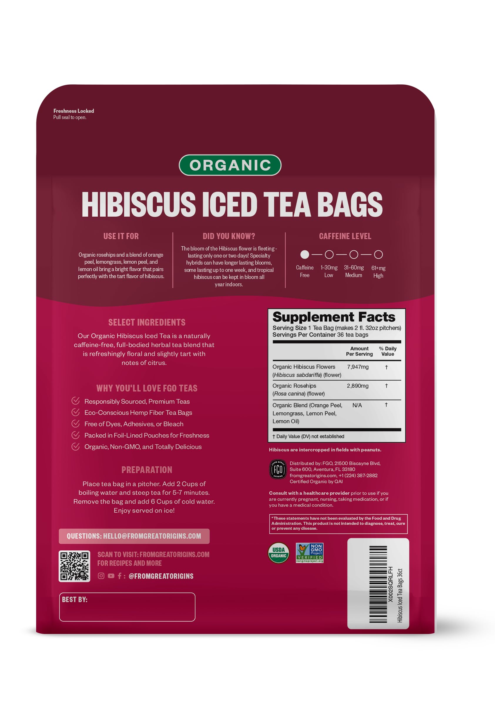 ElderZen Organic Tea - Caffeine-Free Eco Bags -  by Handbags Specialist Headquarter | Available at Handbags Specialist Headquarter